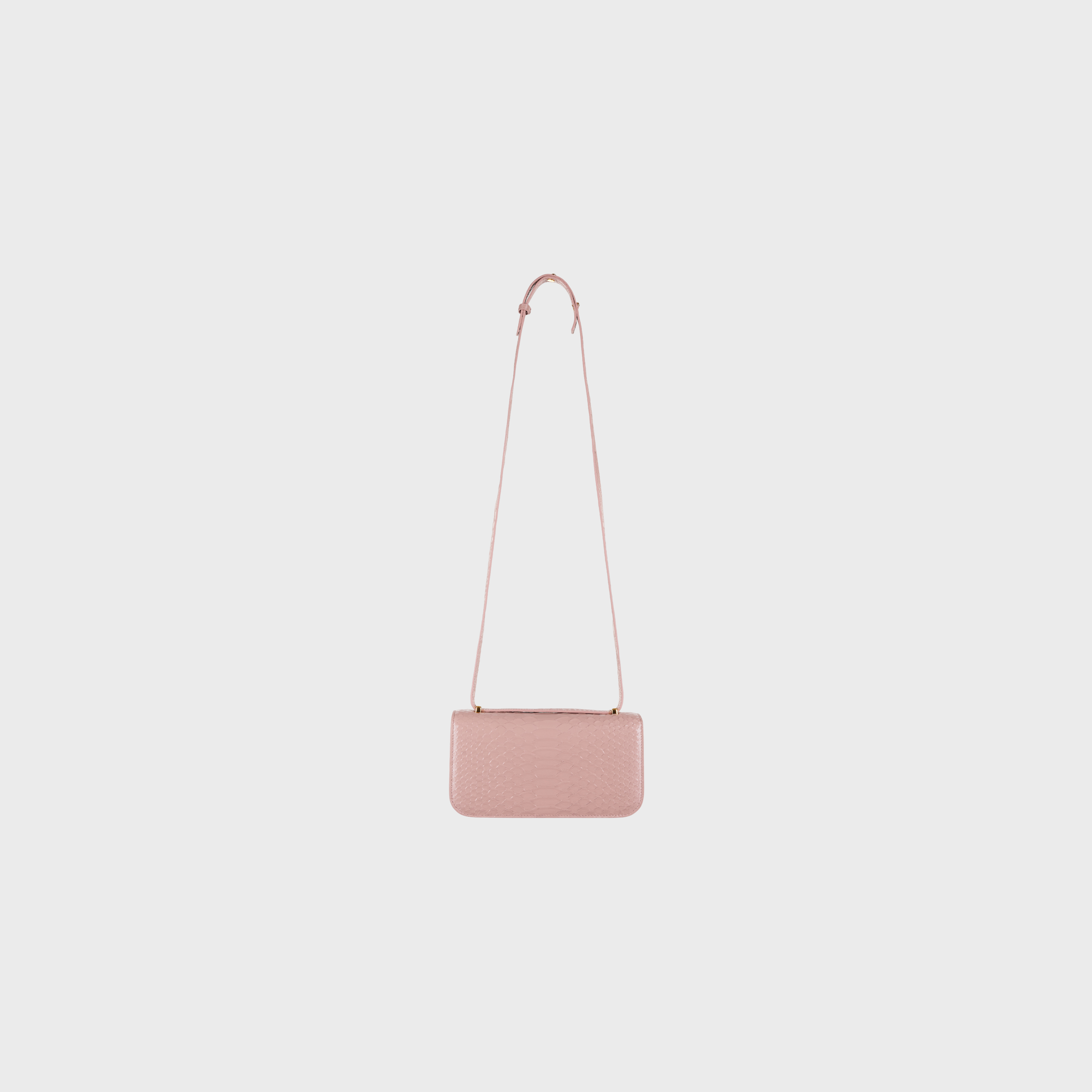 Selenite Velvet shoulder bag in blush velvet leather