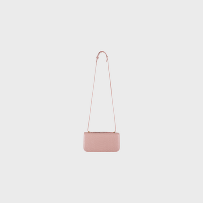Selenite Velvet shoulder bag in blush velvet leather