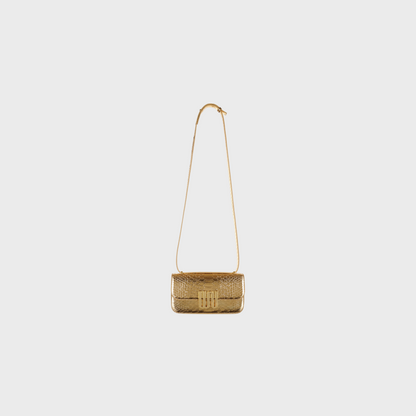 Selenite Golden shoulder bag in gold leather