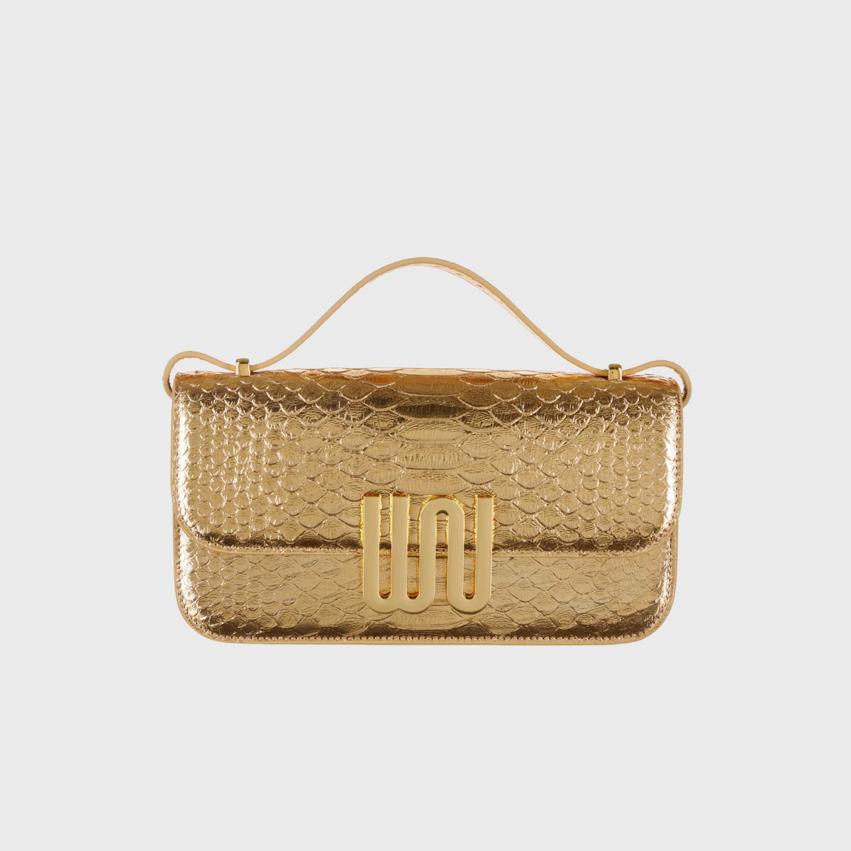 Selenite Golden shoulder bag in gold leather