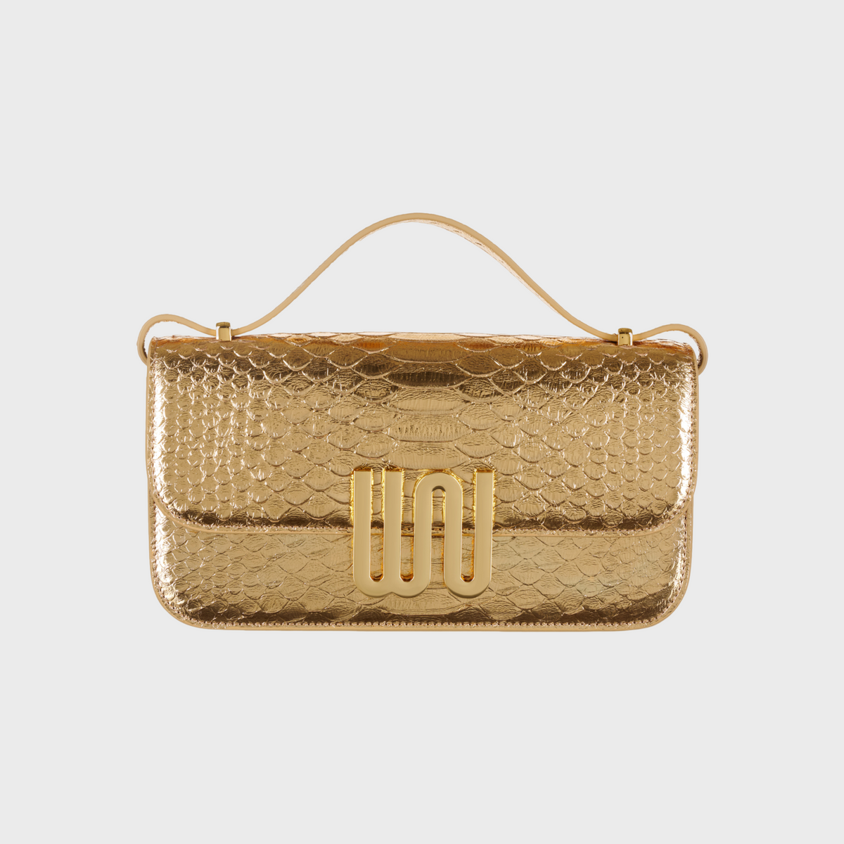 Selenite Golden shoulder bag in gold leather