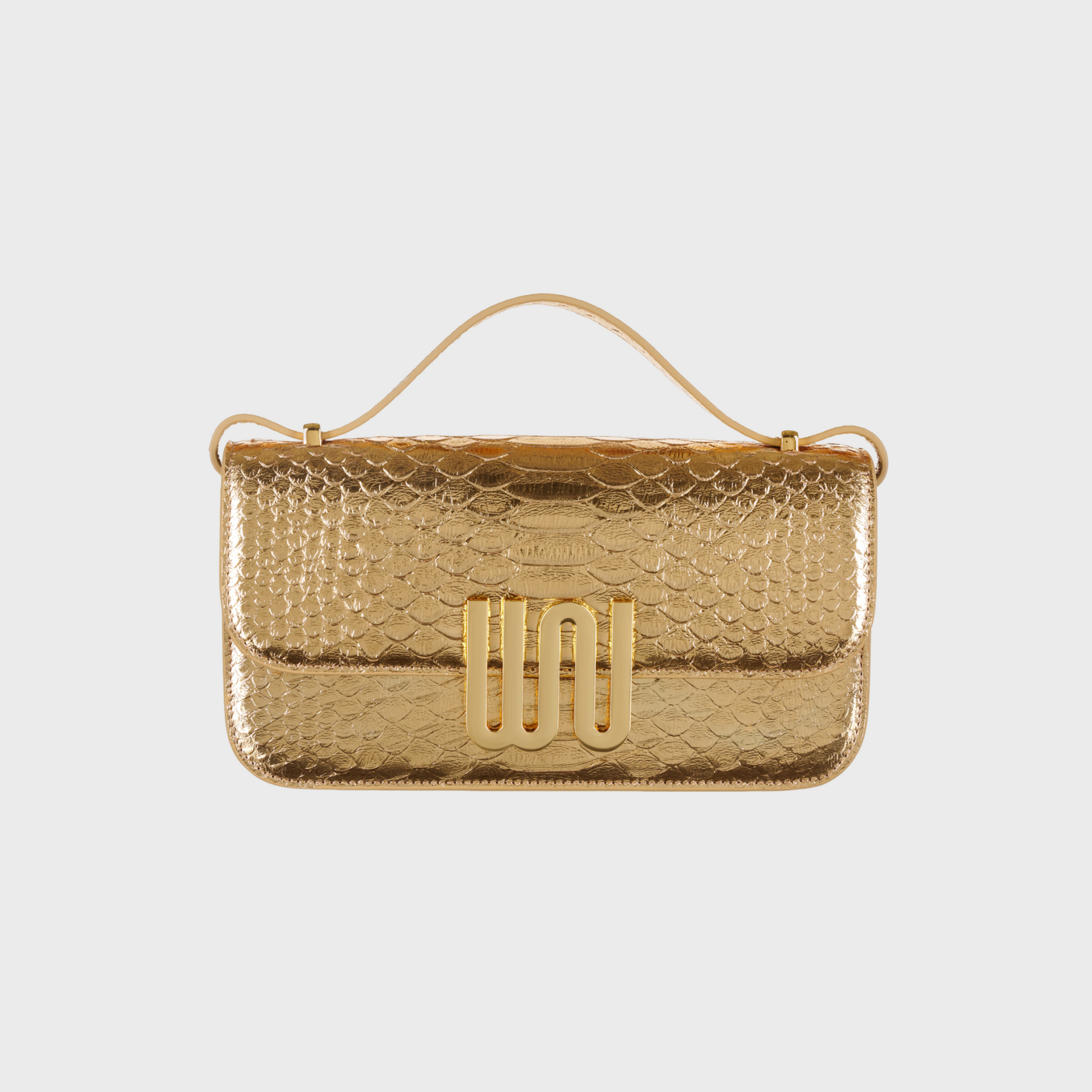 Selenite Golden shoulder bag in gold leather
