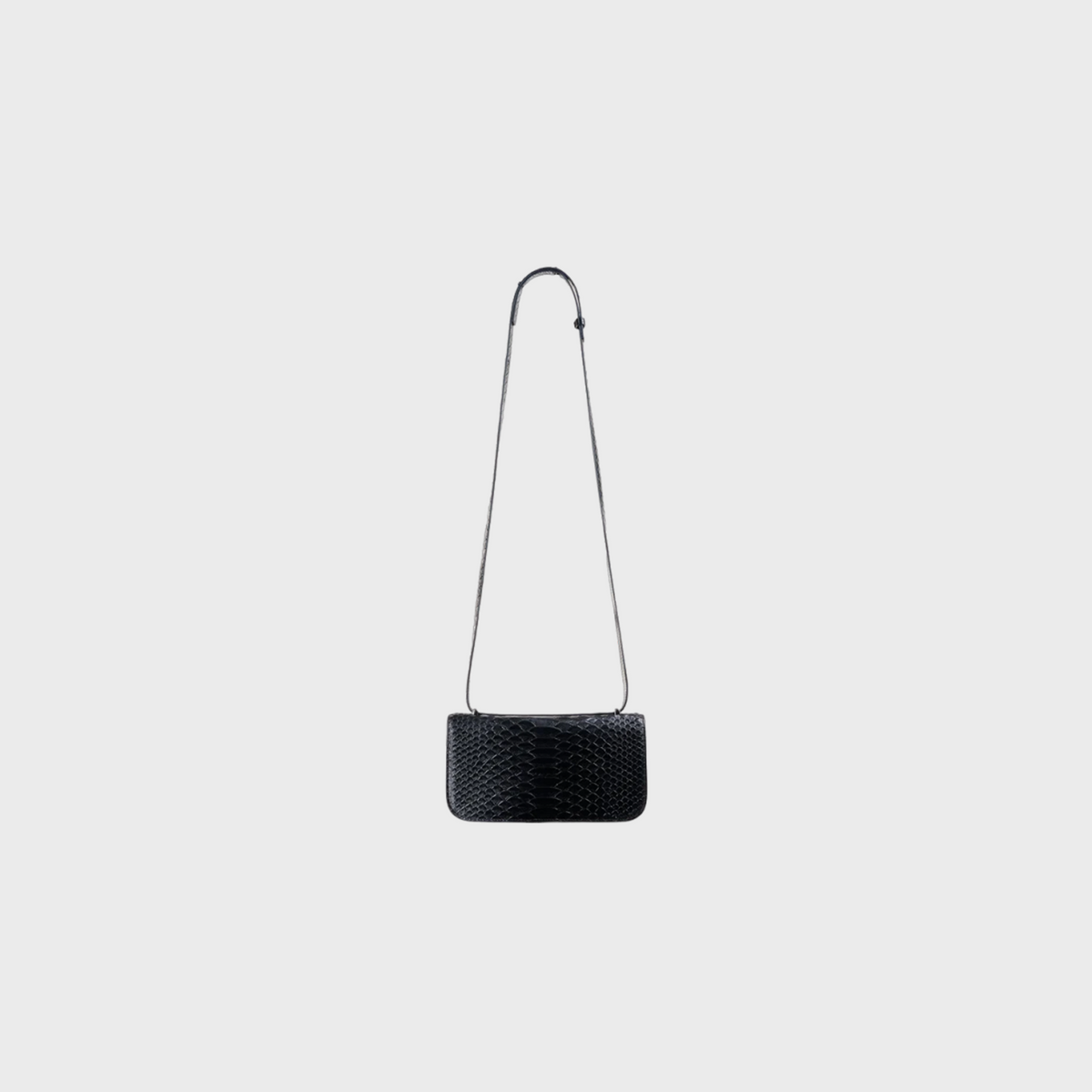 Selenite Noir bag in Togo leather with snake detail