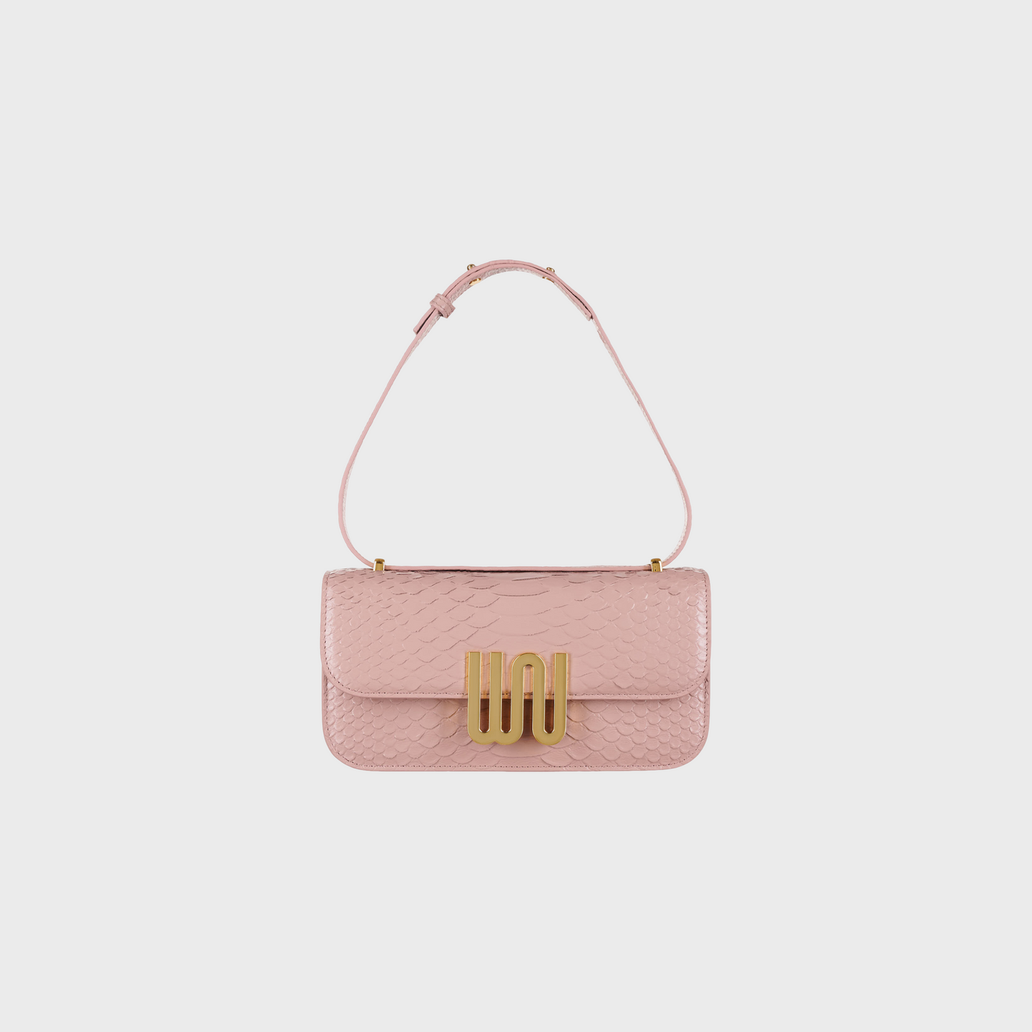 Selenite Velvet shoulder bag in blush velvet leather