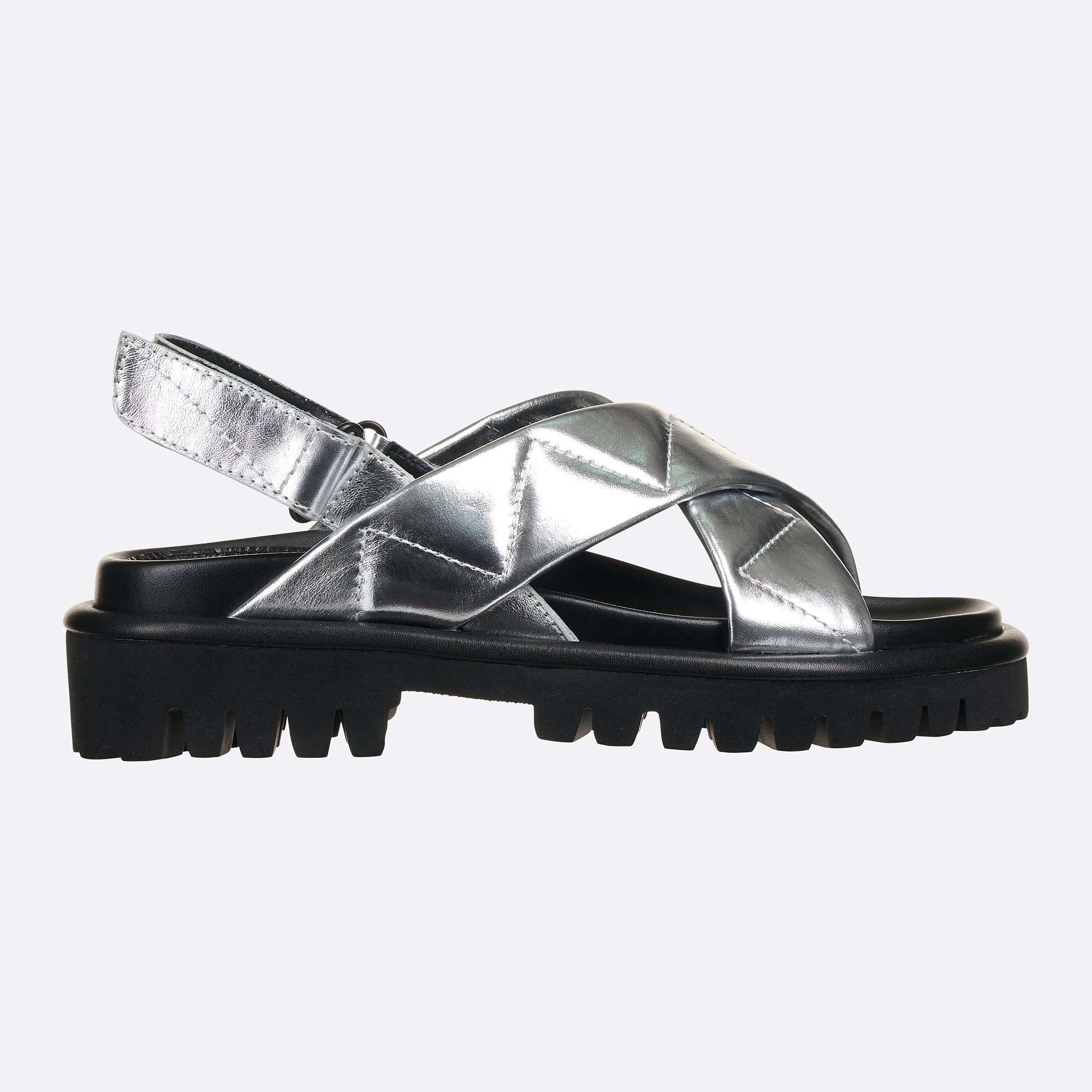 Sleek Silver Stellar Sandals