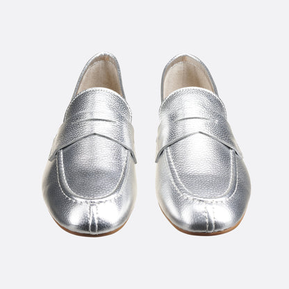 Sleek Silver Lumina Loafers