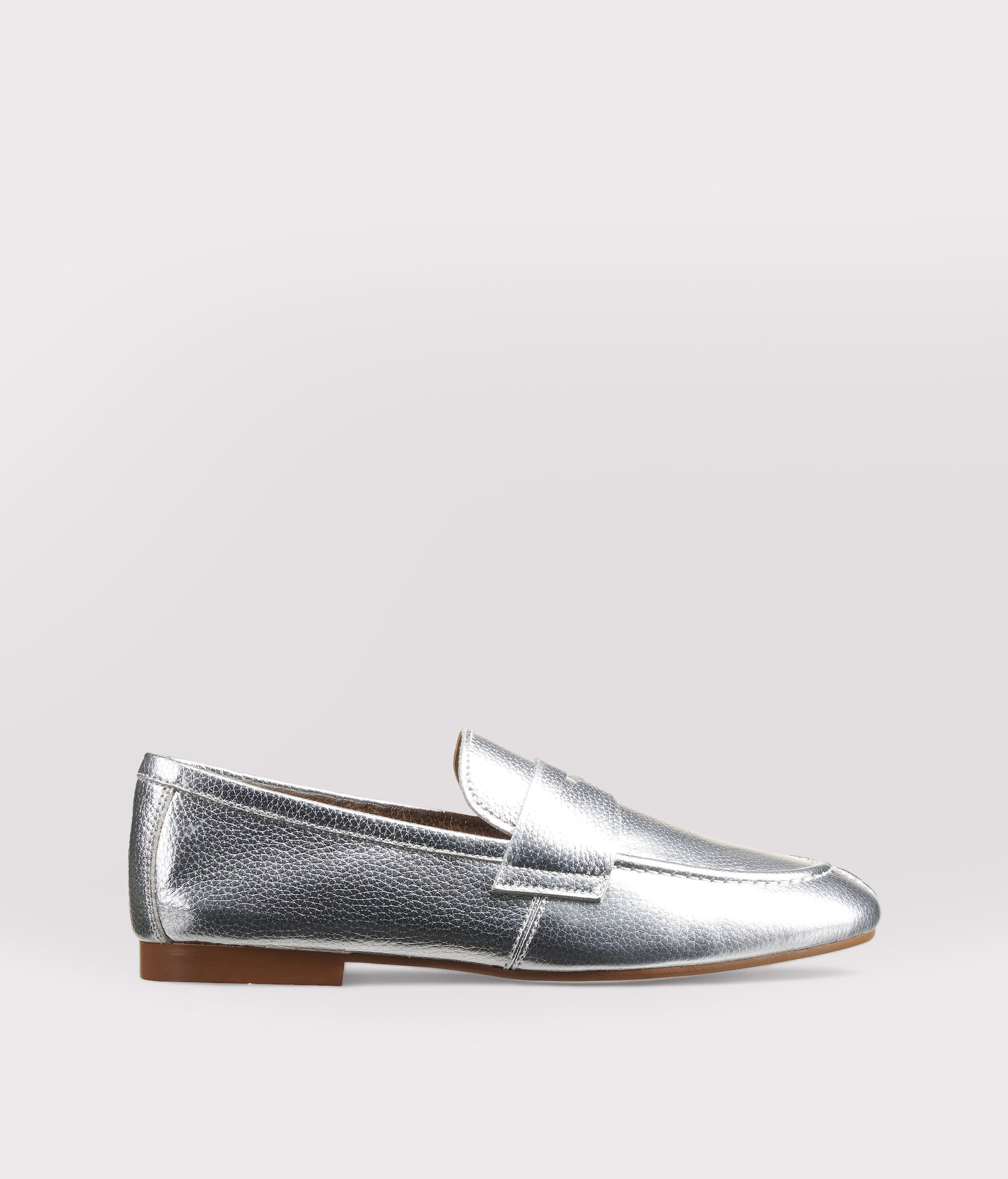 Sleek Silver Lumina Loafers