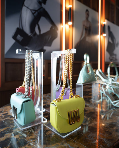 Our soft launch at Three Sips, the Palm: bags in the room