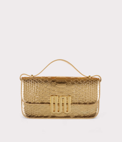 White Noise The Label Selenite Golden shoulder bag, back view