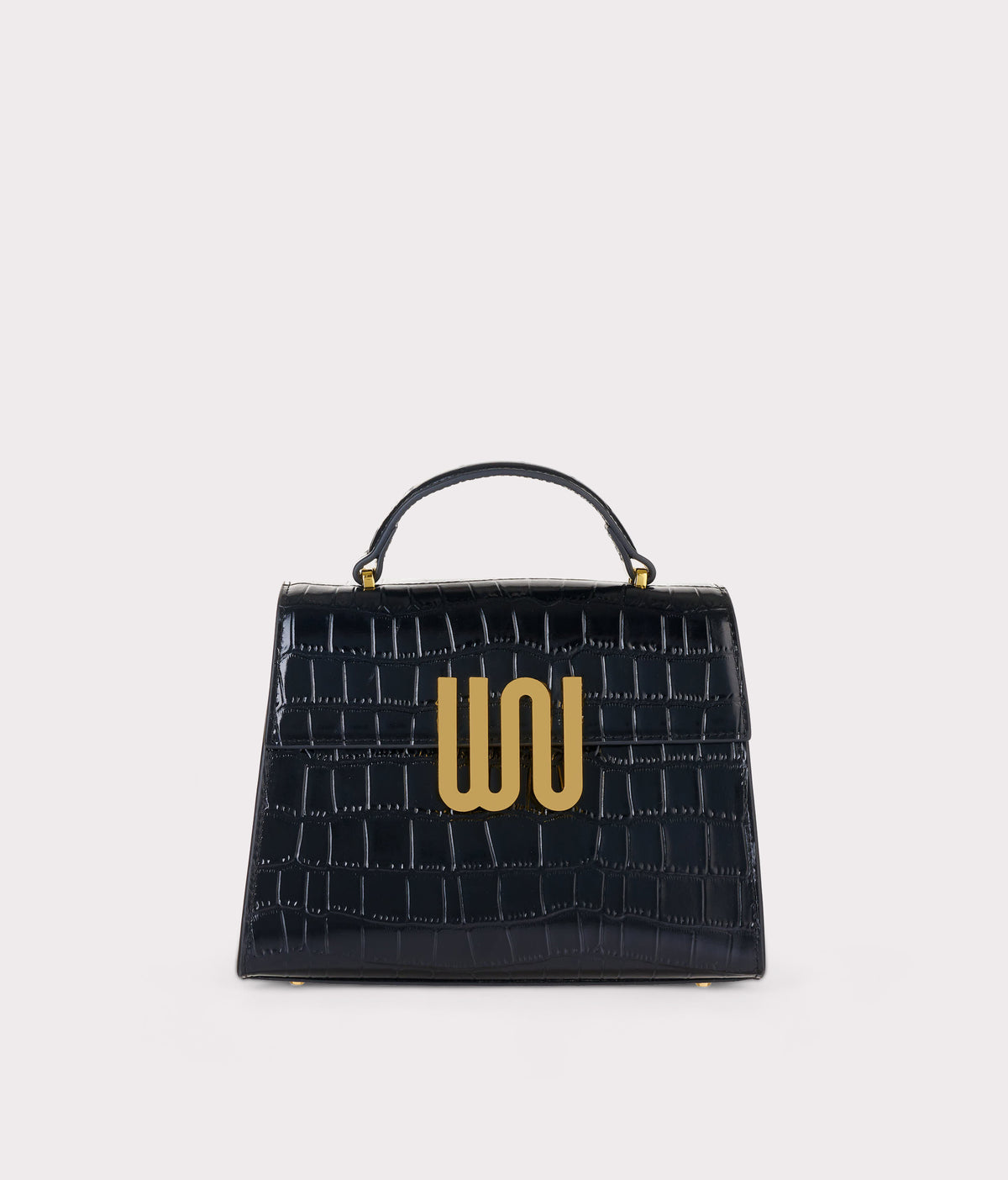 White Noise The Label Bronzite Noir satchel, front view