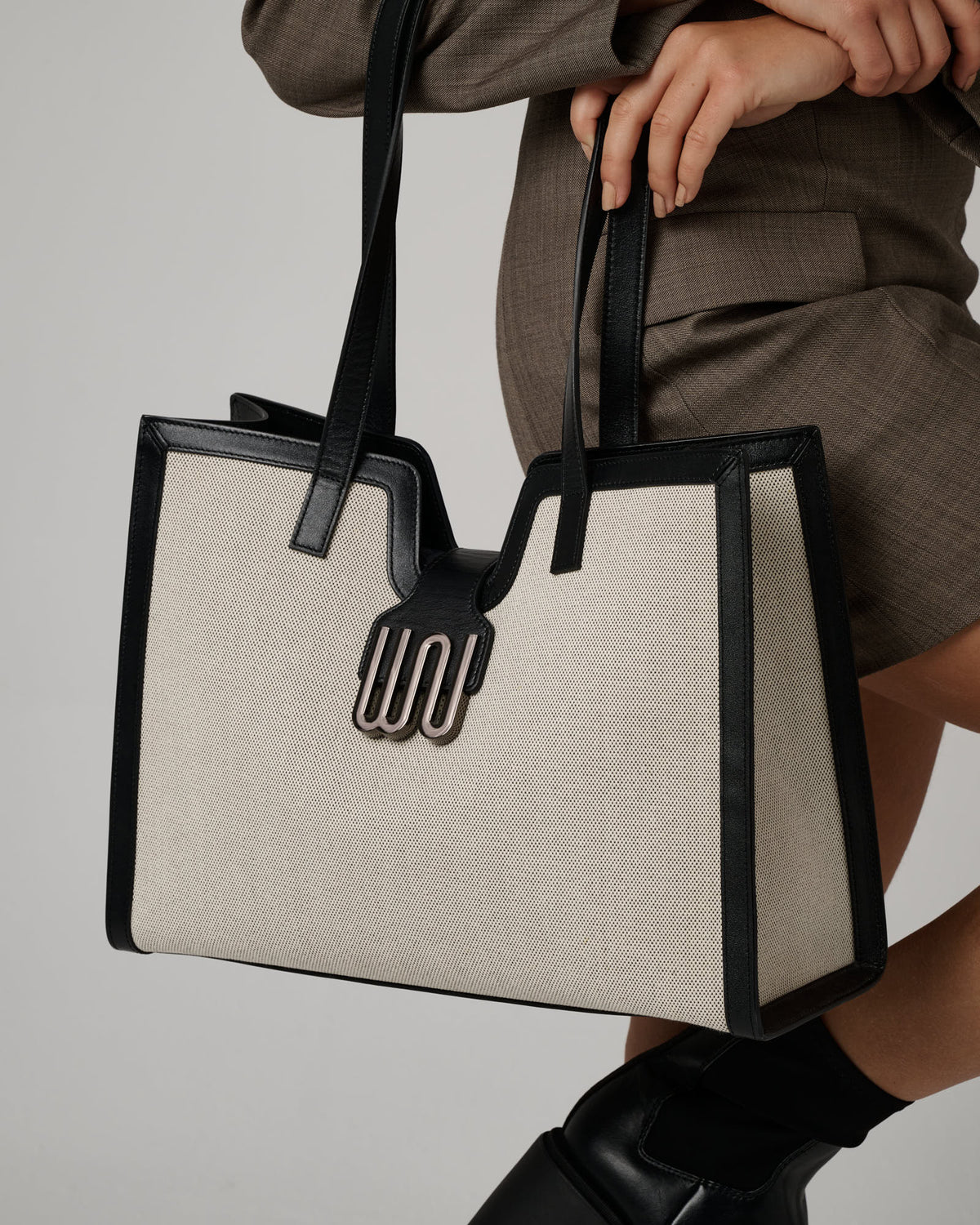 White Noise The Label Obsidian Noir large tote, editorial styling