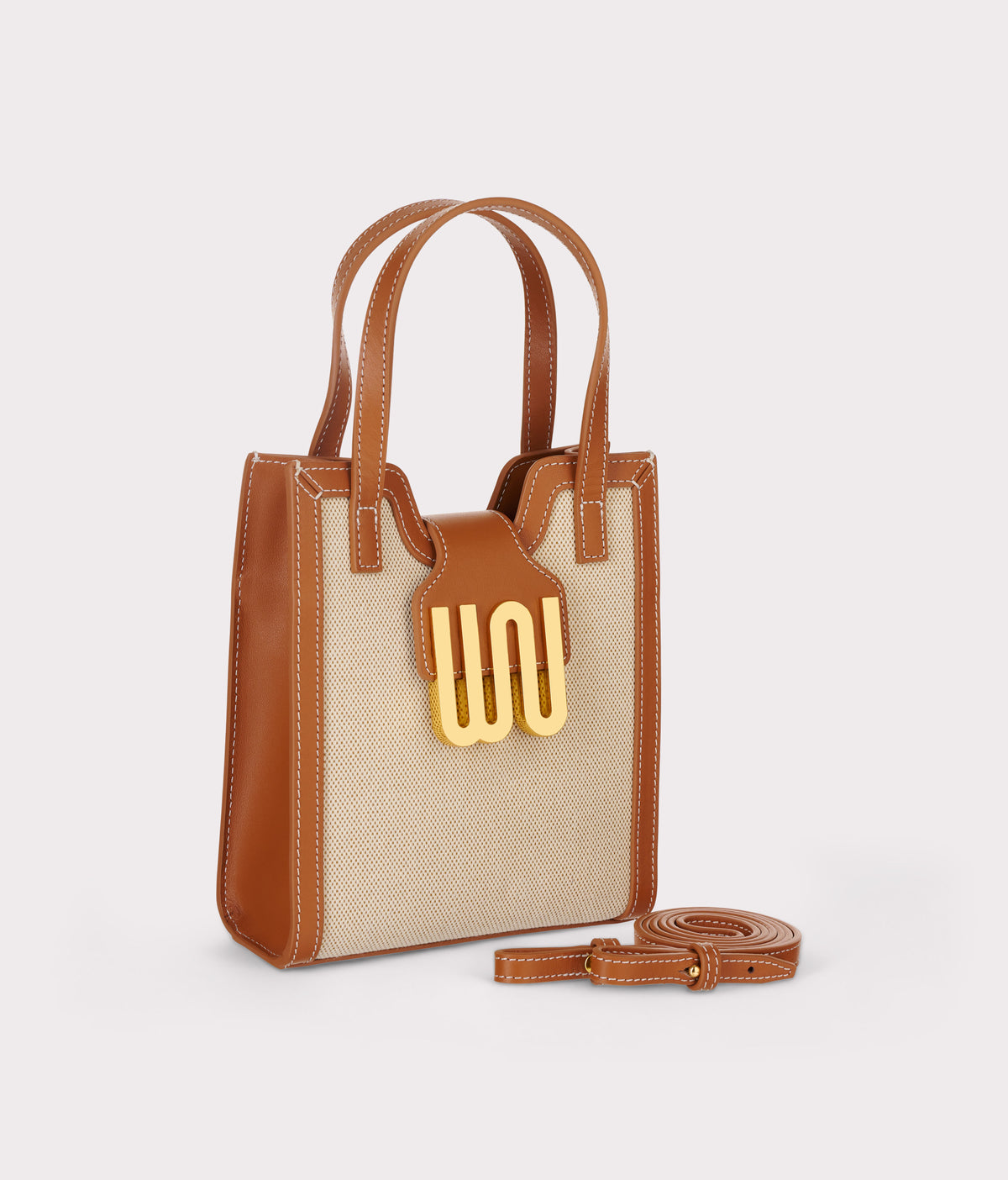 White Noise The Label Azurite Honey sling bag, front view
