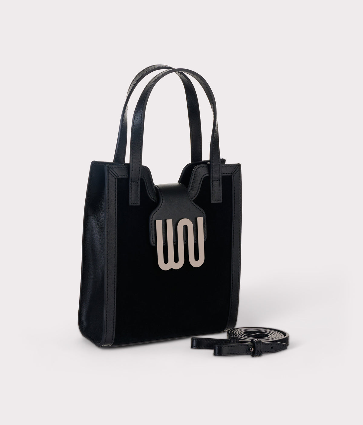 White Noise The Label Azurite Noir sling bag, front view