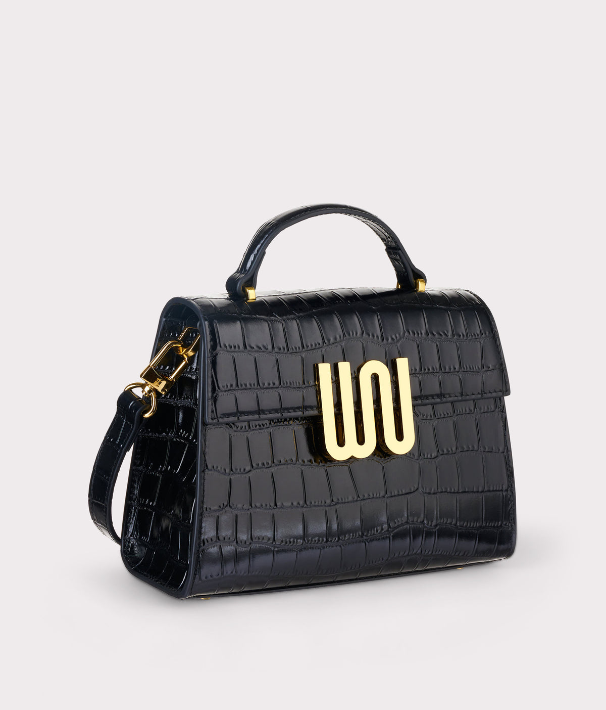 White Noise The Label Bronzite Noir satchel, side view