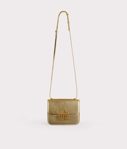 White Noise The Label Pyrite Golden crossbody bag, side view