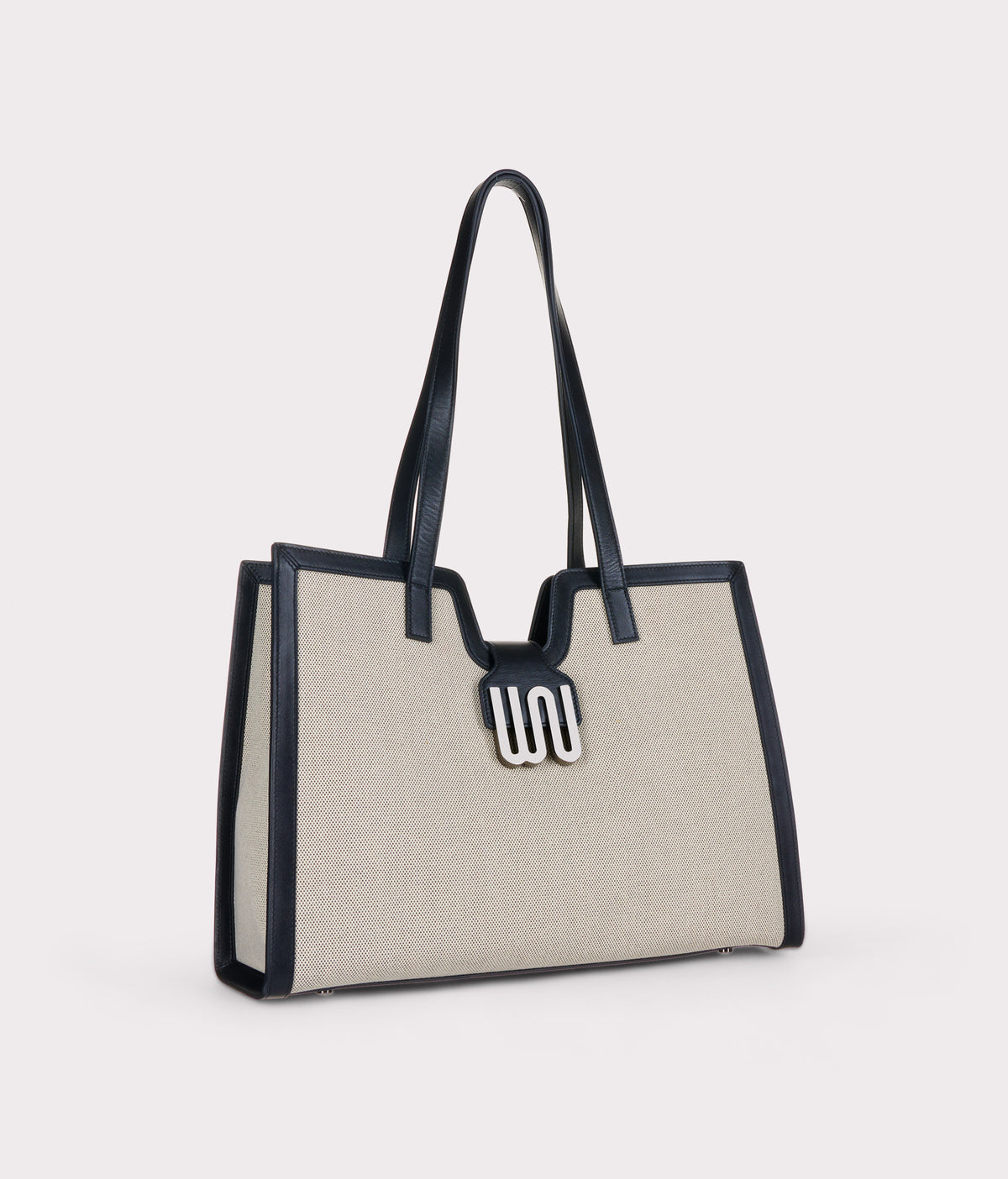 White Noise The Label Obsidian Noir large tote, side view