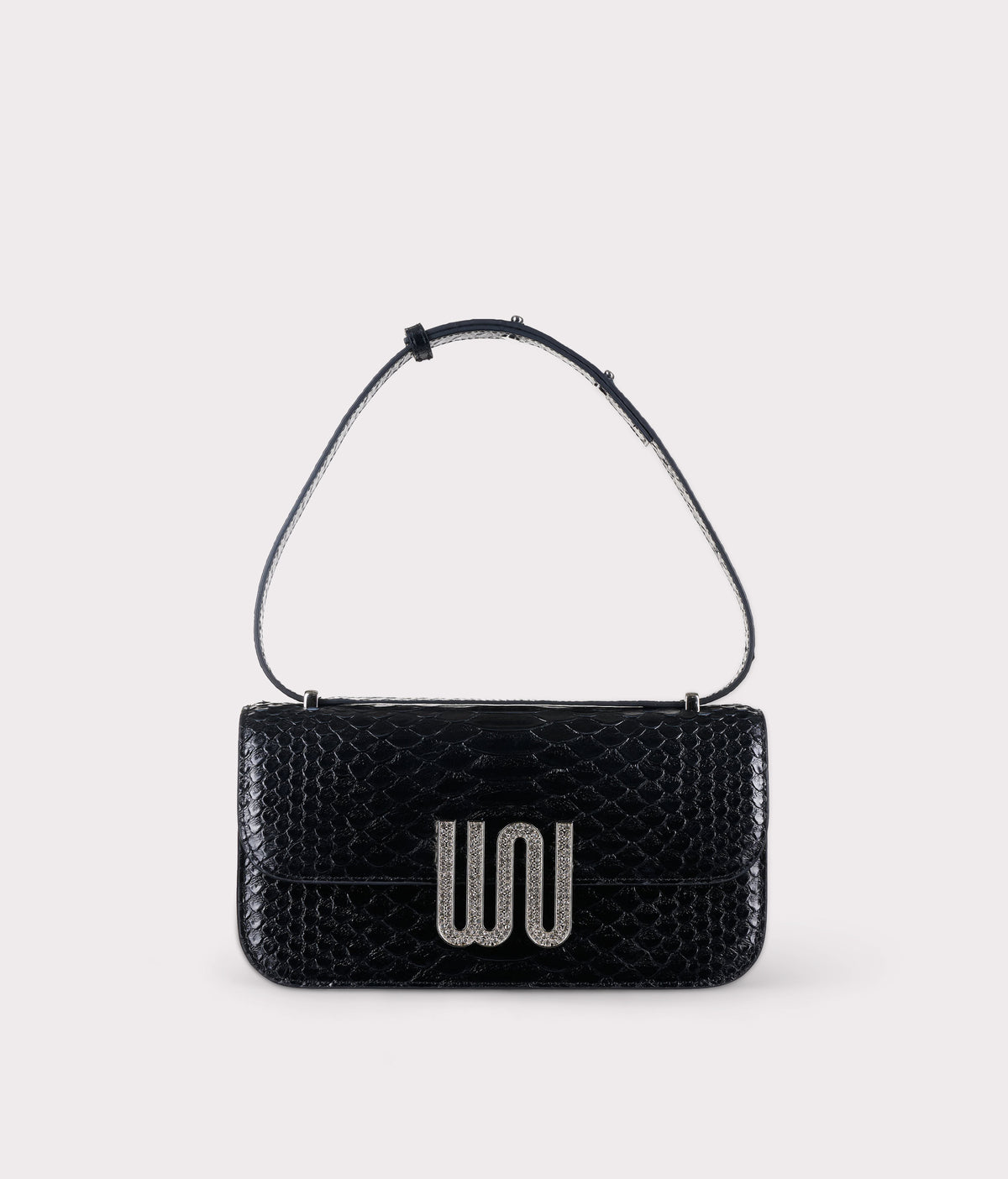 White Noise The Label Selenite Noir shoulder bag, front view