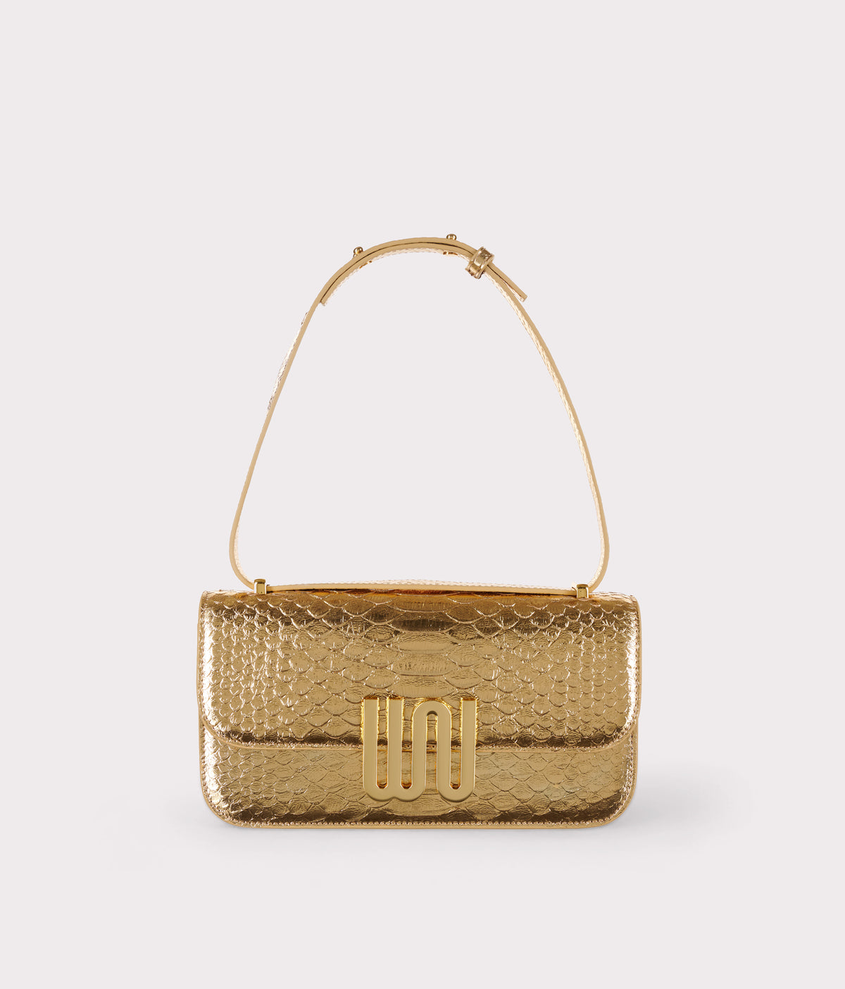 White Noise The Label Selenite Golden shoulder bag, front view