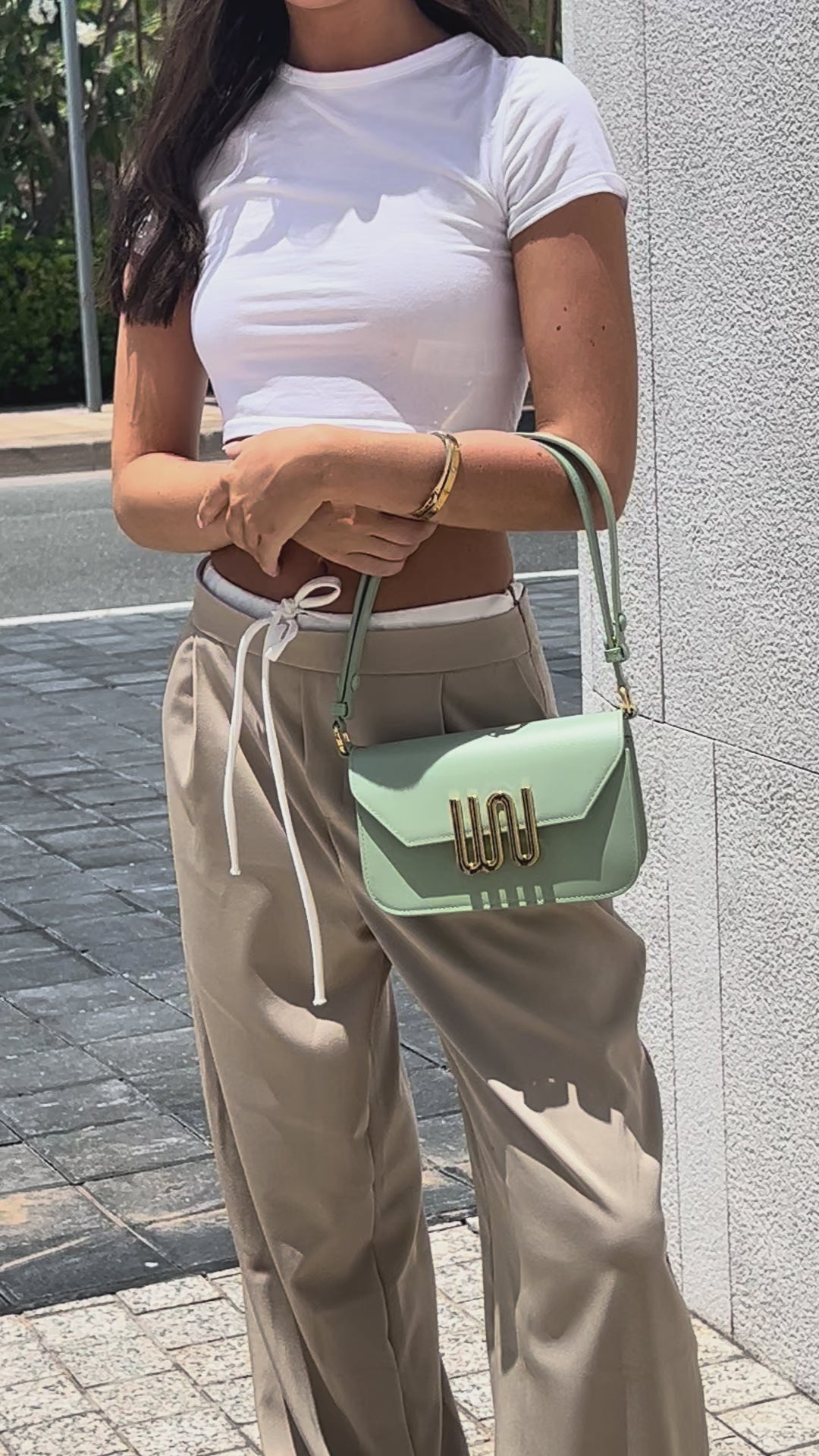 Garnet Spearmint Togo leather crossbody bag video